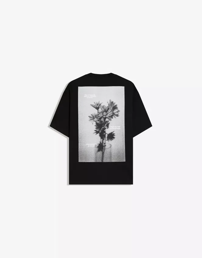 Short Sleeve Plush T-Shirt with Print – T-Shirts and Polo Shirts Short Sleeve Plush T-Shirt with Print – T-Shirts and Polo Shirts