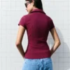 Short Sleeve Shirt with Zip