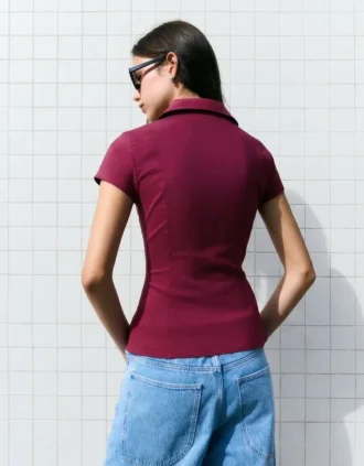 Short Sleeve Shirt with Zip