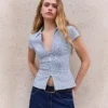 Short Sleeve Shirt with Zip – Shirts and Blouses Short Sleeve Shirt with Zip – Shirts and Blouses