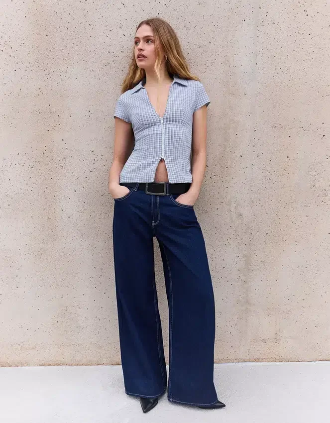 Short Sleeve Shirt with Zip – Shirts and Blouses Short Sleeve Shirt with Zip – Shirts and Blouses