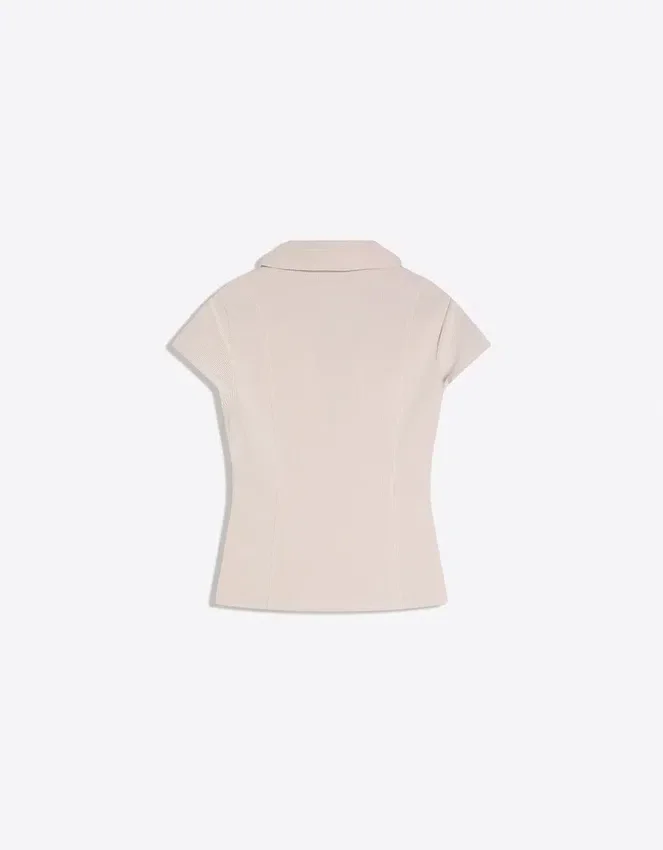 Short Sleeve Shirt with Zip – Women Short Sleeve Shirt with Zip – Women