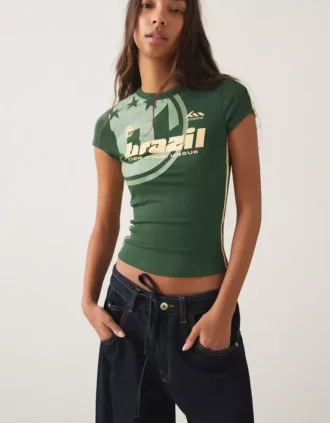 Short Sleeve Sport Print T-Shirt – T-Shirts