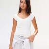 Short Sleeve T-Shirt with Gathering Short Sleeve T-Shirt with Gathering