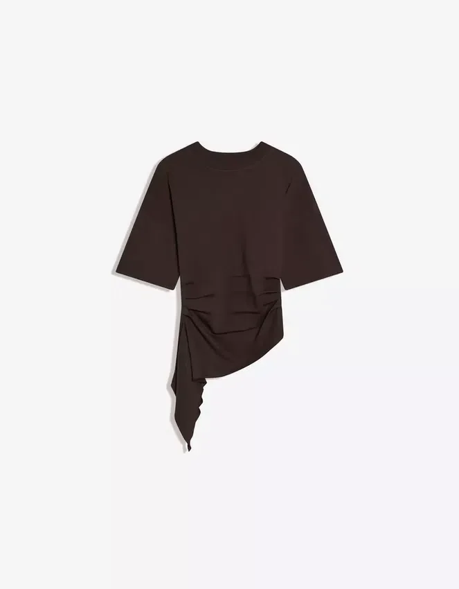 Short Sleeve T-Shirt with Gathering Short Sleeve T-Shirt with Gathering