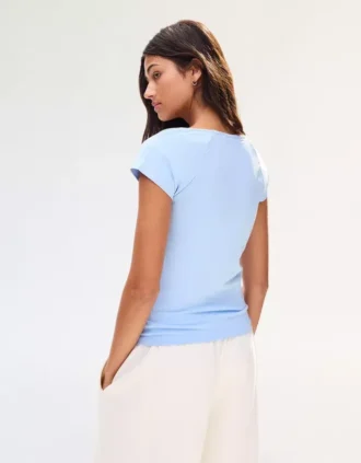 Short Sleeve T-Shirt with Gathering – Women Short Sleeve T-Shirt with Gathering – Women