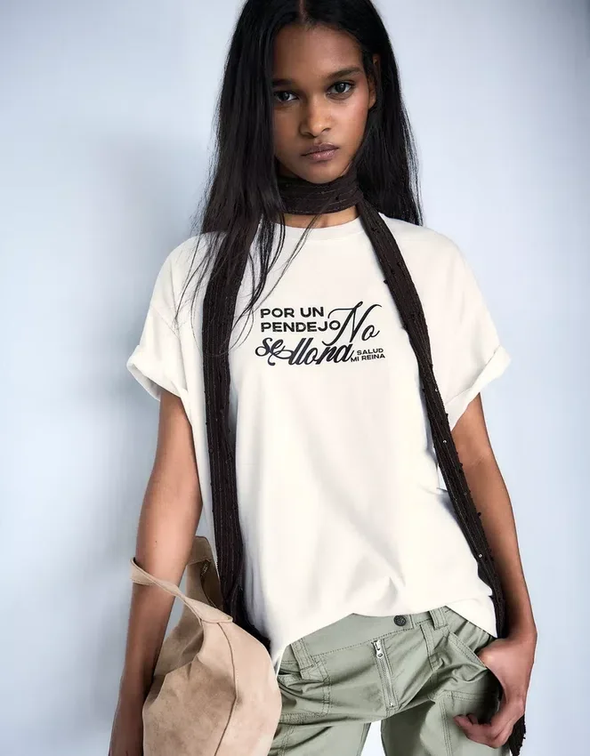 Short Sleeve T-Shirt with Manuel Turizo Print – Women Short Sleeve T-Shirt with Manuel Turizo Print – Women