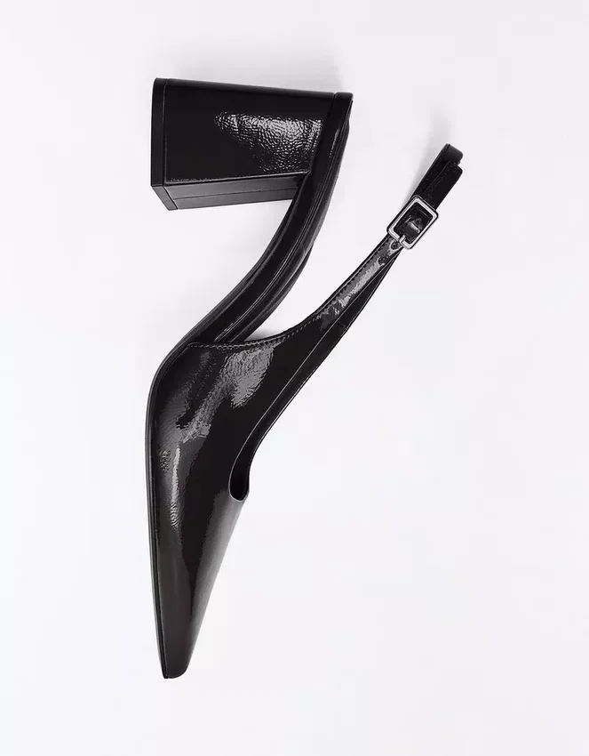 Slingback Block Heel Shoe – Shoes Slingback Block Heel Shoe – Shoes