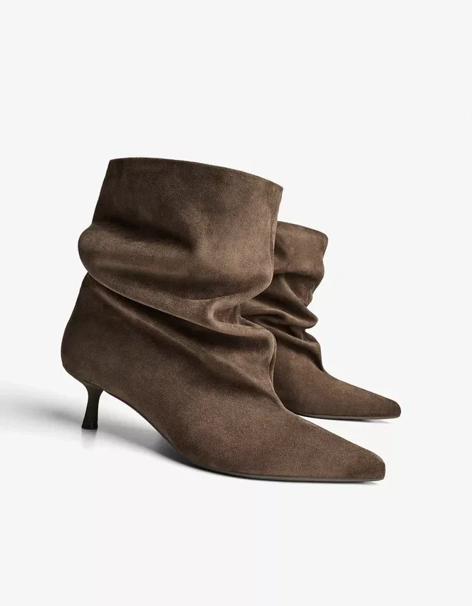 Slouchy Kitten-Heel Ankle Boot – Boots and Ankle Boots Slouchy Kitten-Heel Ankle Boot – Boots and Ankle Boots