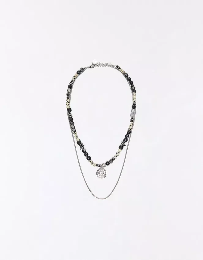 Stainless Steel and Stone Necklace – Accessories Stainless Steel and Stone Necklace – Accessories