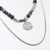 Stainless Steel and Stone Necklace – Accessories Stainless Steel and Stone Necklace – Accessories