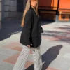Straight-Leg Striped Print Trousers – Pants Straight-Leg Striped Print Trousers – Pants