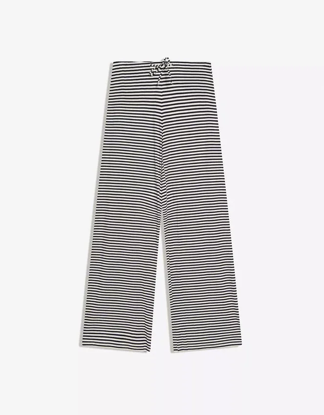 Straight-Leg Striped Print Trousers – Pants Straight-Leg Striped Print Trousers – Pants