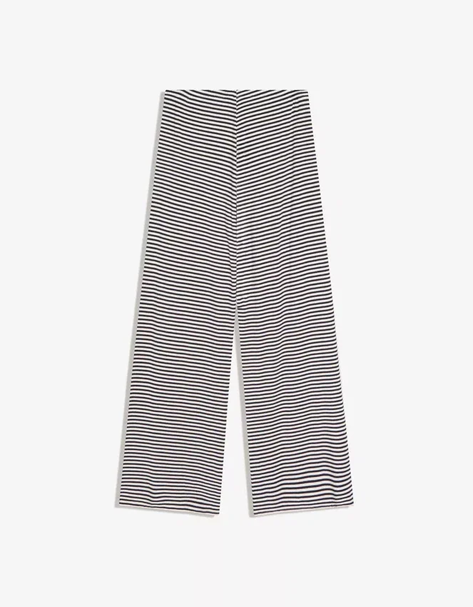 Straight-Leg Striped Print Trousers – Pants Straight-Leg Striped Print Trousers – Pants