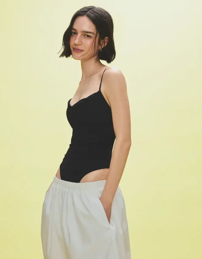 Strappy Draped Bodysuit Strappy Draped Bodysuit