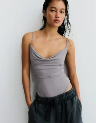 Strappy Draped Bodysuit