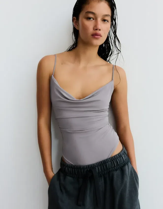 Strappy Draped Bodysuit Strappy Draped Bodysuit