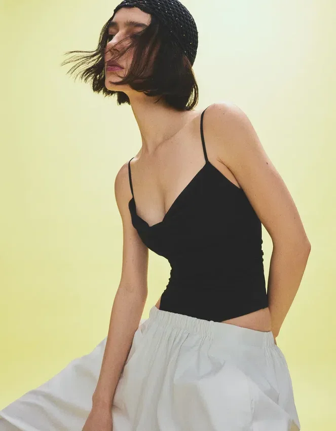 Strappy Draped Bodysuit Strappy Draped Bodysuit
