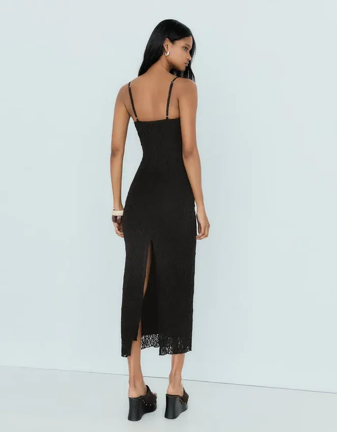 Strappy Lace Midi Dress – Dresses and Jumpsuits Strappy Lace Midi Dress – Dresses and Jumpsuits