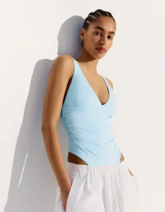 Strappy Shirred Bodysuit