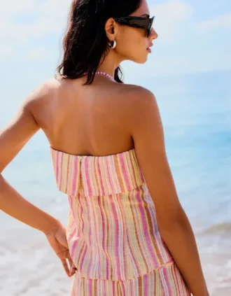 Striped Bandeau Top