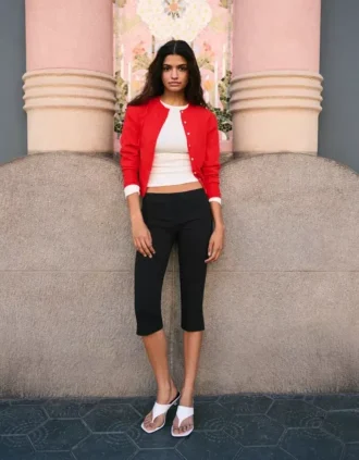 Striped Crew Neck Button-Up Jacket – Sweaters and Cardigans