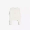Striped Crew Neck Button-Up Jacket Striped Crew Neck Button-Up Jacket