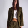 Striped Double-Breasted Blazer – Jackets and Trench Striped Double-Breasted Blazer – Jackets and Trench
