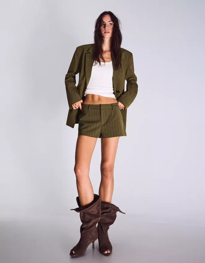 Striped Double-Breasted Blazer – Jackets and Trench Striped Double-Breasted Blazer – Jackets and Trench