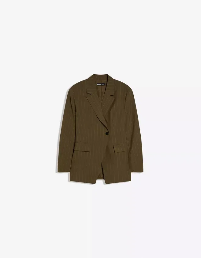 Striped Double-Breasted Blazer – Jackets and Trench Striped Double-Breasted Blazer – Jackets and Trench