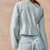 Striped Peplum Denim Jacket – Jackets and Trench Striped Peplum Denim Jacket – Jackets and Trench