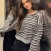 Striped Polo Collar Sweater Striped Polo Collar Sweater