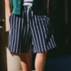 Striped Towel-Effect Bermuda Shorts – Bershka Lovers