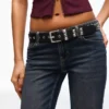 Studded Faux Leather Belt – Accessories Studded Faux Leather Belt – Accessories