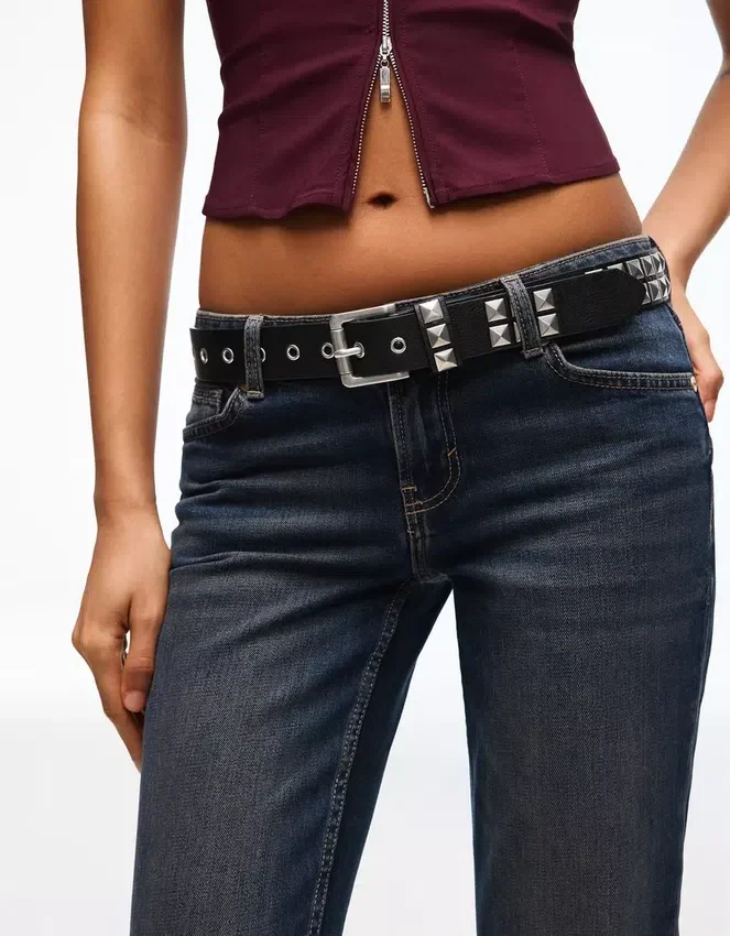 Studded Faux Leather Belt – Accessories Studded Faux Leather Belt – Accessories