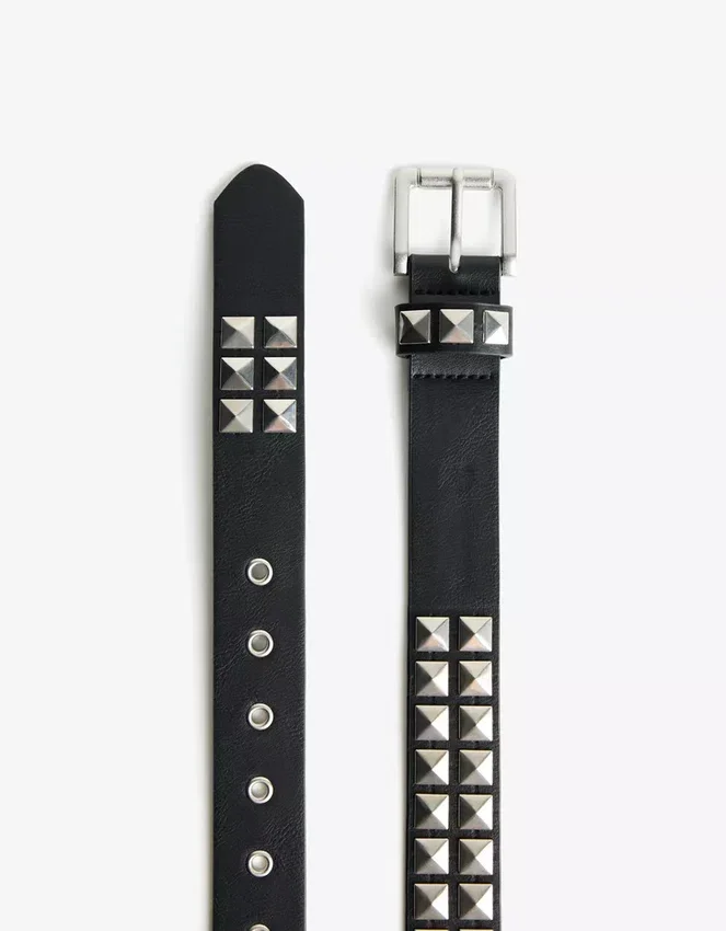Studded Faux Leather Belt – Accessories Studded Faux Leather Belt – Accessories