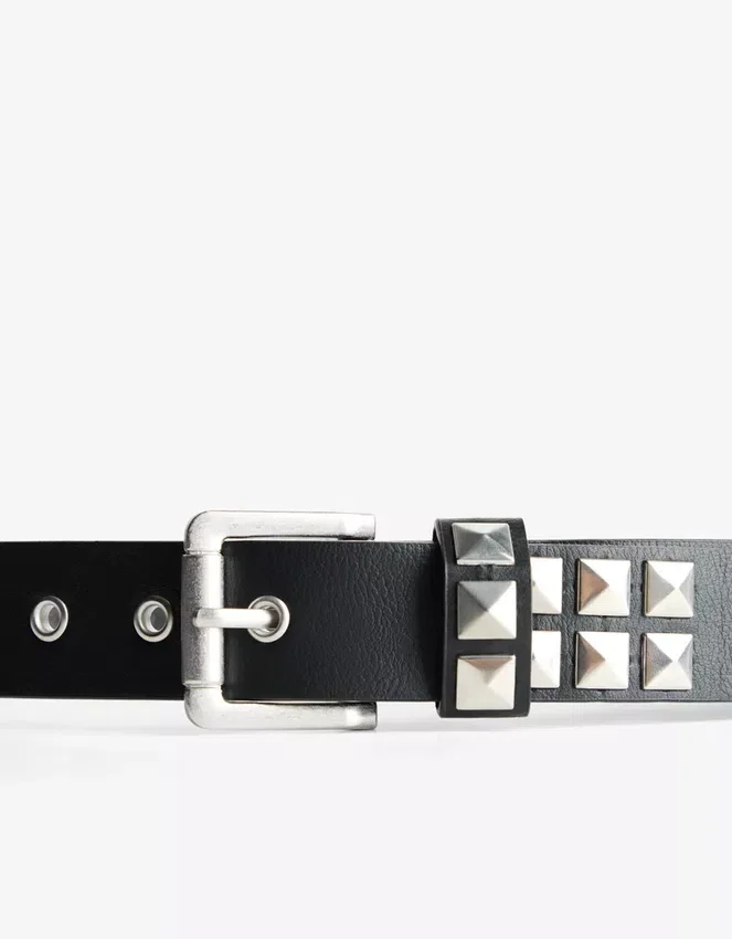 Studded Faux Leather Belt – Accessories Studded Faux Leather Belt – Accessories