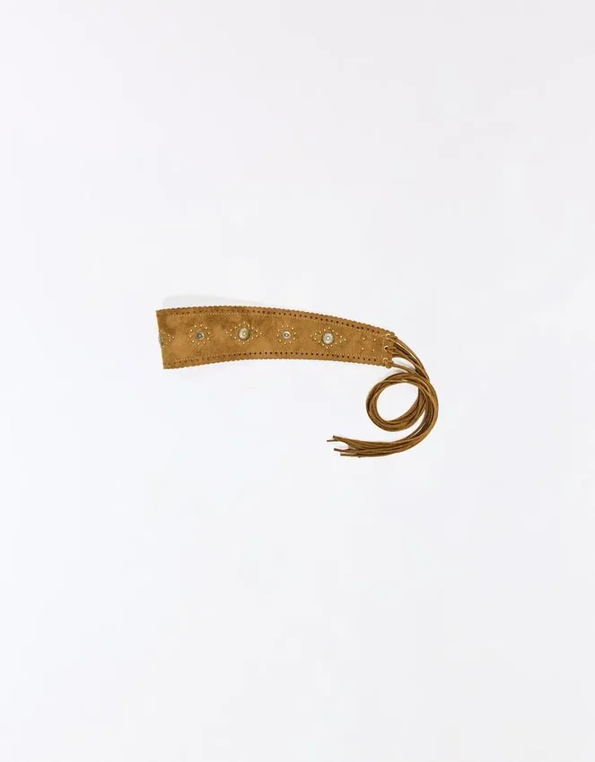 Studded Faux Suede Belt – Tracksuit Studded Faux Suede Belt – Tracksuit