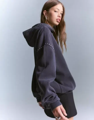Studded Hoodie – Tops and Bodysuits
