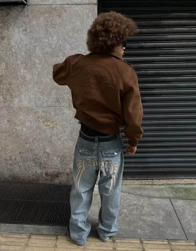 Super Baggy Embroidered Jeans – #Bershkastyle – Men Super Baggy Embroidered Jeans – #Bershkastyle – Men
