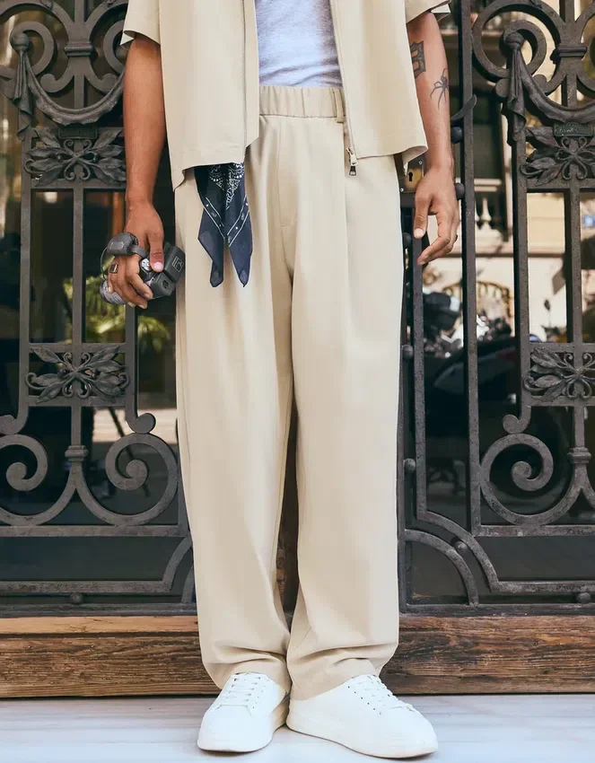 Super Baggy Flowing Trousers with Darts – Pants – Men Super Baggy Flowing Trousers with Darts – Pants – Men