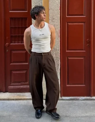 Super Baggy Pleated Semi-Jogger Trousers