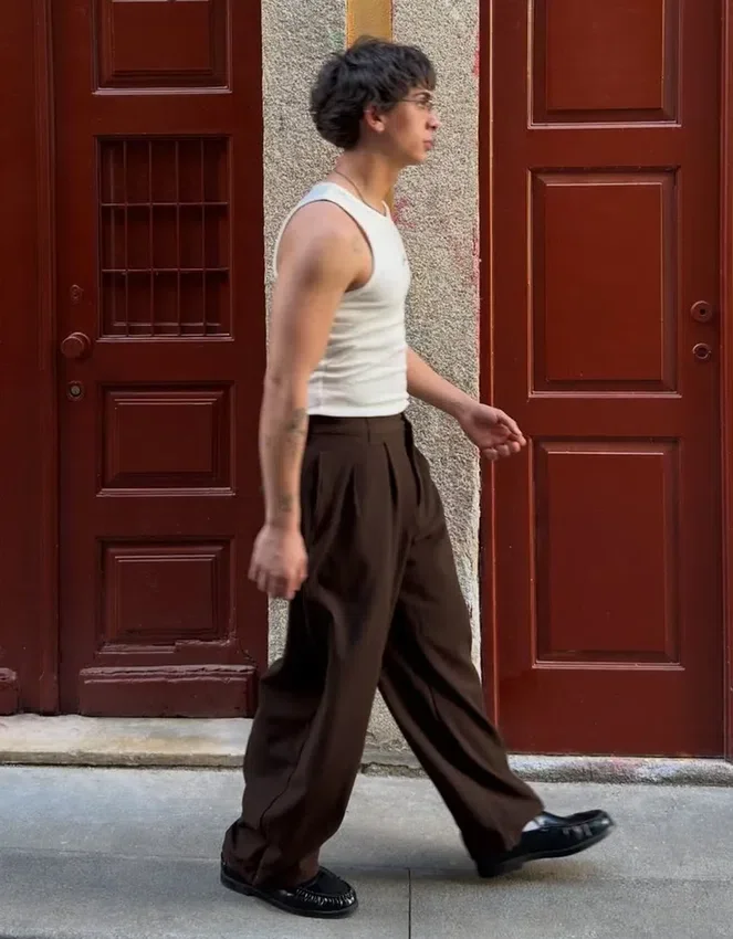 Super Baggy Pleated Semi-Jogger Trousers Super Baggy Pleated Semi-Jogger Trousers