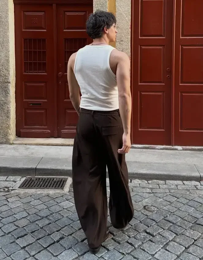 Super Baggy Pleated Semi-Jogger Trousers Super Baggy Pleated Semi-Jogger Trousers
