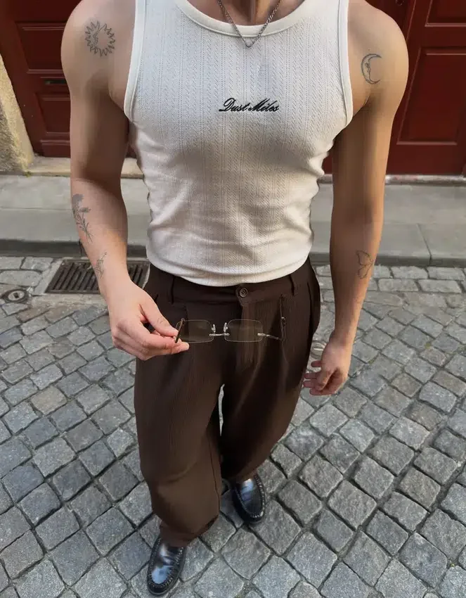 Super Baggy Pleated Semi-Jogger Trousers Super Baggy Pleated Semi-Jogger Trousers