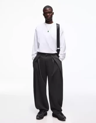 Super Baggy Tailored Fit Trousers with Darts – Pants