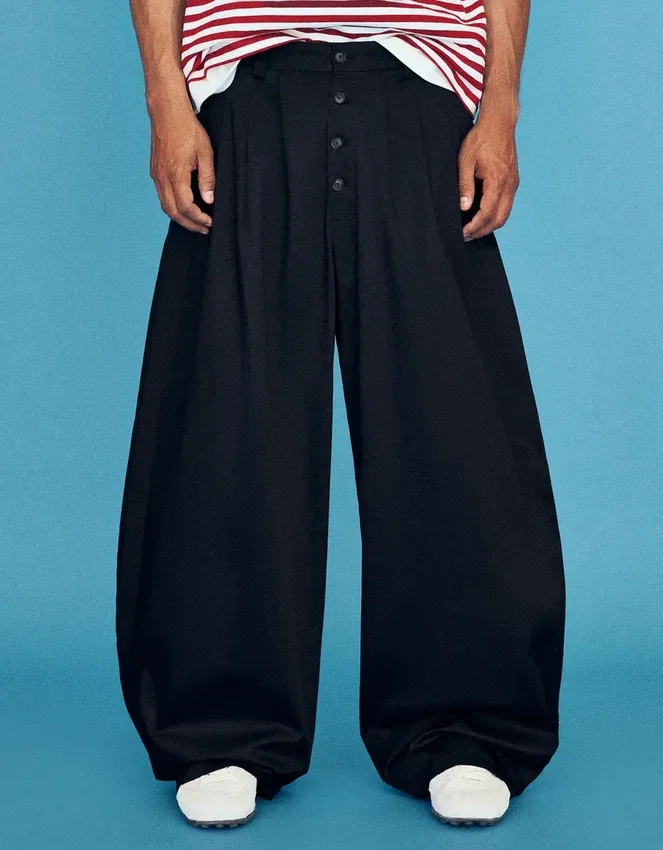 Tailored Fit Barrel Trousers – Bershka Lovers Tailored Fit Barrel Trousers – Bershka Lovers