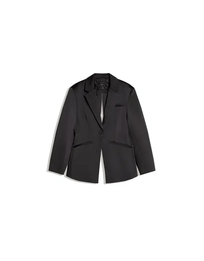 Tailored Sateen Blazer – Jackets and Trench Tailored Sateen Blazer – Jackets and Trench