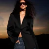 Tailored Sateen Blazer – Jackets and Trench Tailored Sateen Blazer – Jackets and Trench