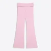 Technical Flared Trousers with Turn-Up Waist Technical Flared Trousers with Turn-Up Waist
